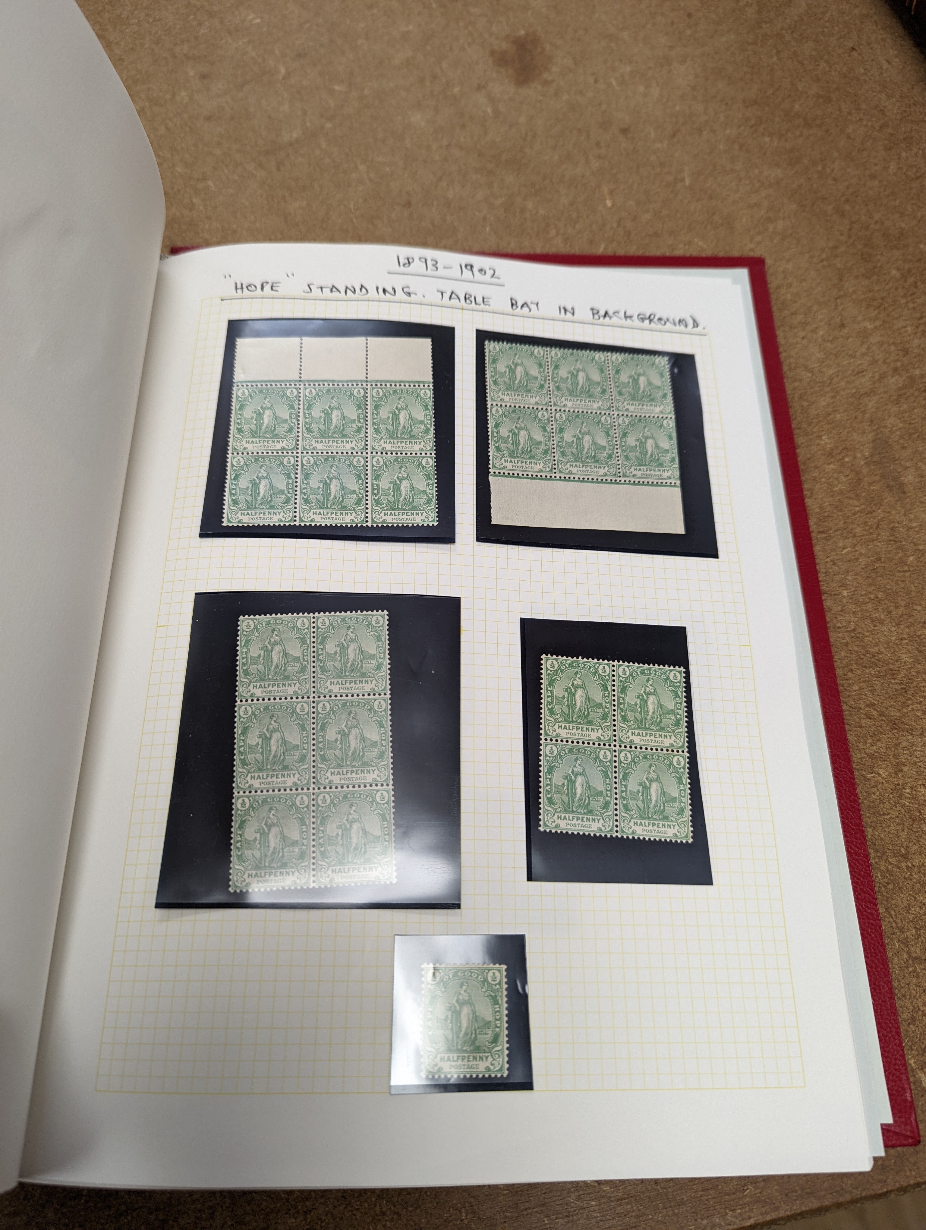 Cape of Good Hope - fine collection in 2 albums and stock book from 1853 1d used pair, 4d block of three used (and certificate), 1859 1sh dark green mint pair, 1861 1d woodblock used (sg 13a), 1863-64 1d, 4d and 6d mint